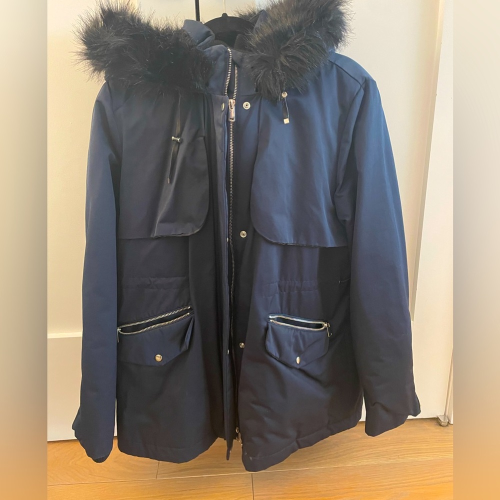 Zara fur lined coat